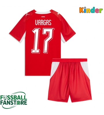 Schweiz Ruben Vargas #17 Replik Heimtrikot Kinder WM 2026 Kurzarm (+ Kurze Hosen)
